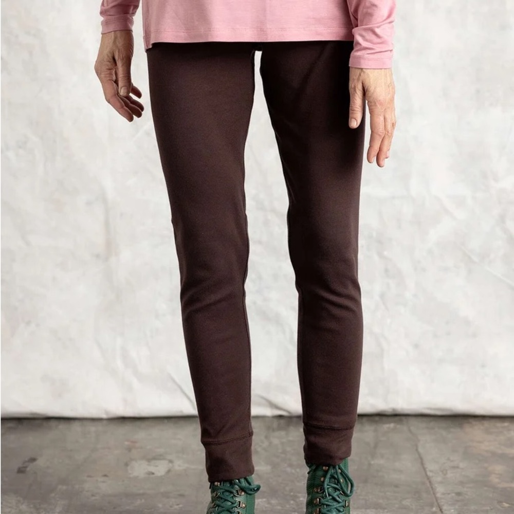 Gudrun Sjoden Jersey cotton leggings in organic ribbed cotton (mullberry S)